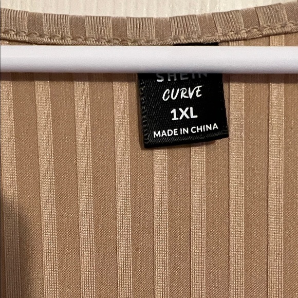 SHEIN Ribbed Top Floral Midi Dress - Picture 2 of 4